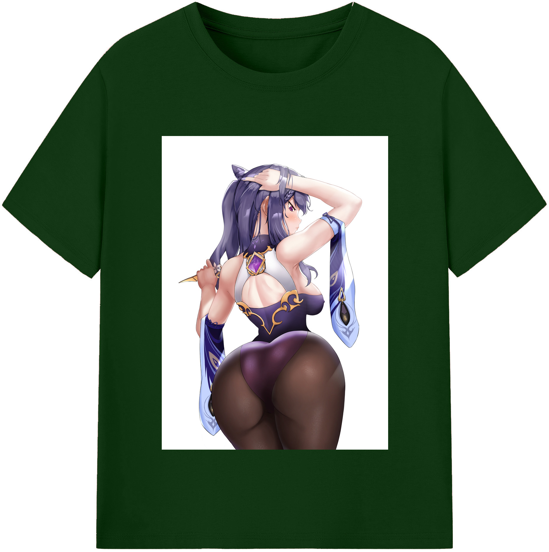 げんし神 刻晴 こくせい genshin Kokusei 綿100％半袖Tシャツ（フロントプリント）